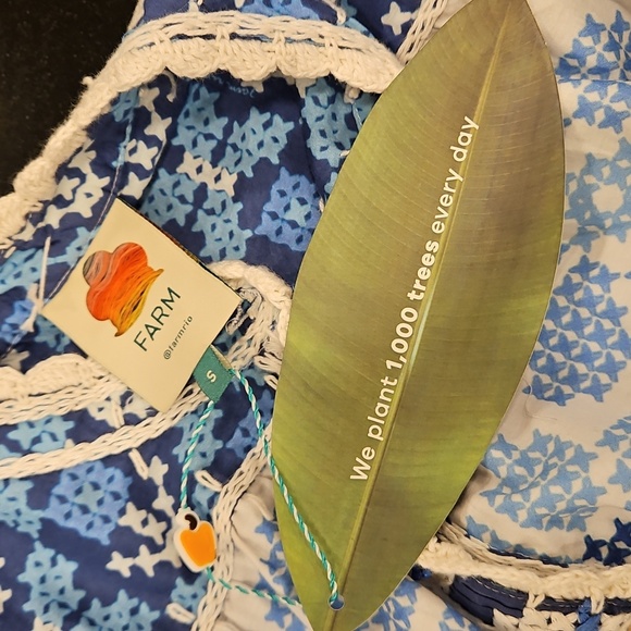 💕FARM RIO💕 Off-White Stitched Flowers And Girls Midi Dress ~ Small S NWT - Picture 12 of 16